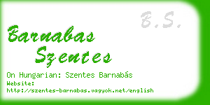 barnabas szentes business card